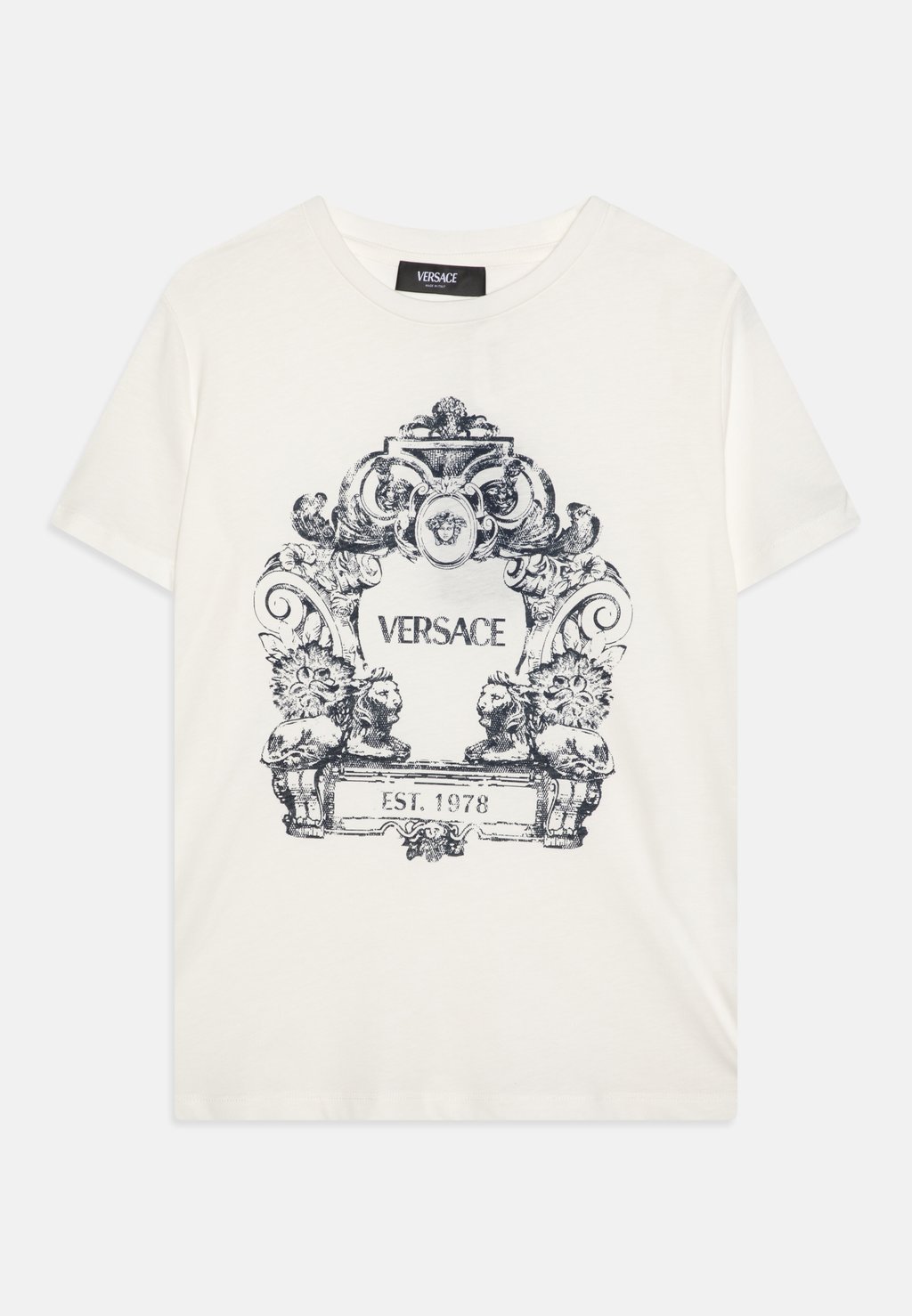 футболка с принтом Unisex Print Logo Emblem Versace, цвет bianco/navy