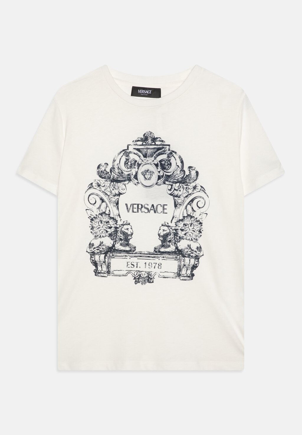 

футболка с принтом Unisex Print Logo Emblem Versace, цвет bianco/navy