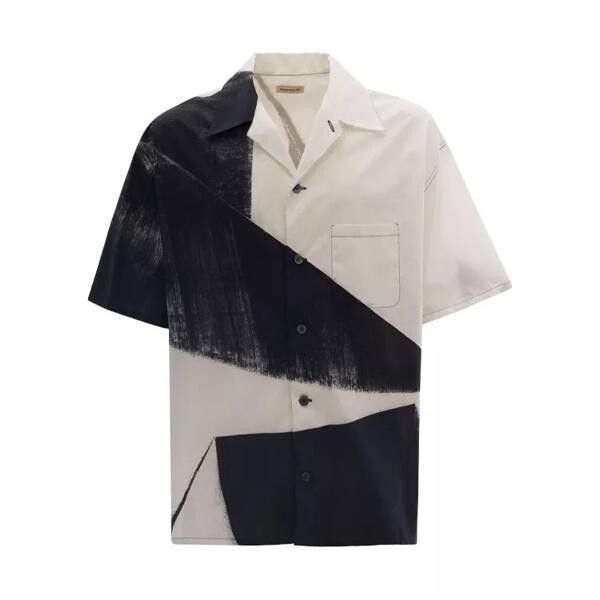 

Футболка black and shirt with brushstroke print all-o Alexander Mcqueen, черный