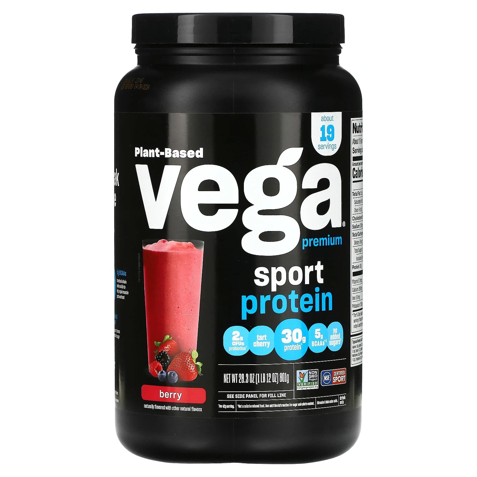 цена Vega Sport Premium Protein Berry 28.3 oz (801 g)