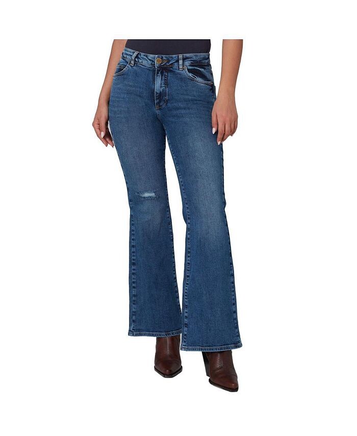 

Женские расклешенные джинсы BRADLY-DIS со средней посадкой Lola Jeans, синий