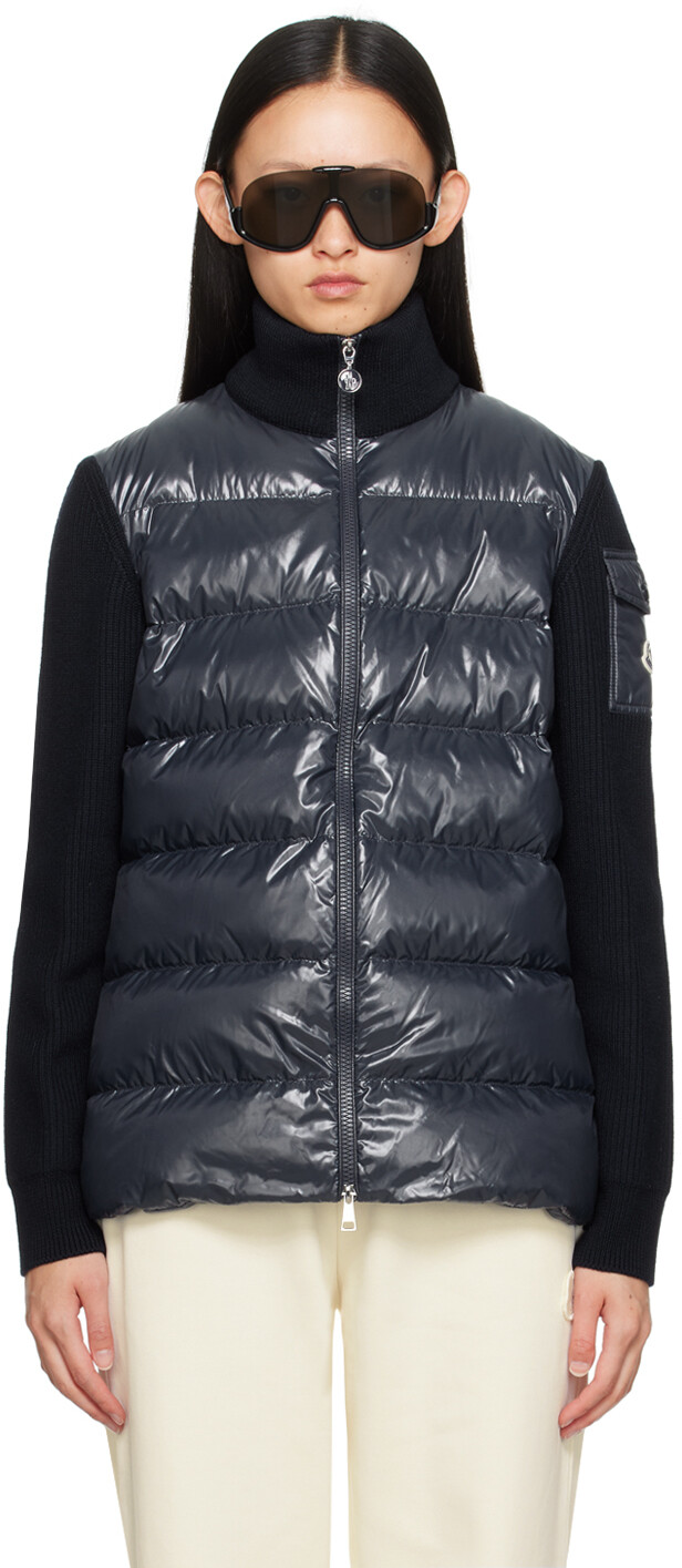 

Moncler Темно-синий кардиган на молнии