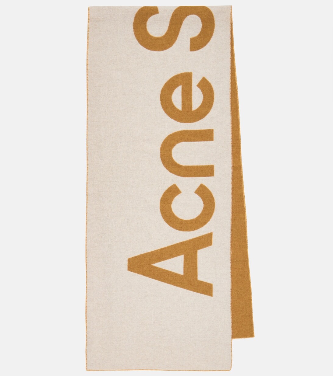 

Жаккардовый шарф с логотипом Acne Studios, бежевый