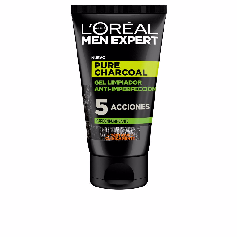 Очищающий гель для лица Men expert pure charcoal gel limpiador purificante L'oréal parís, 100 мл