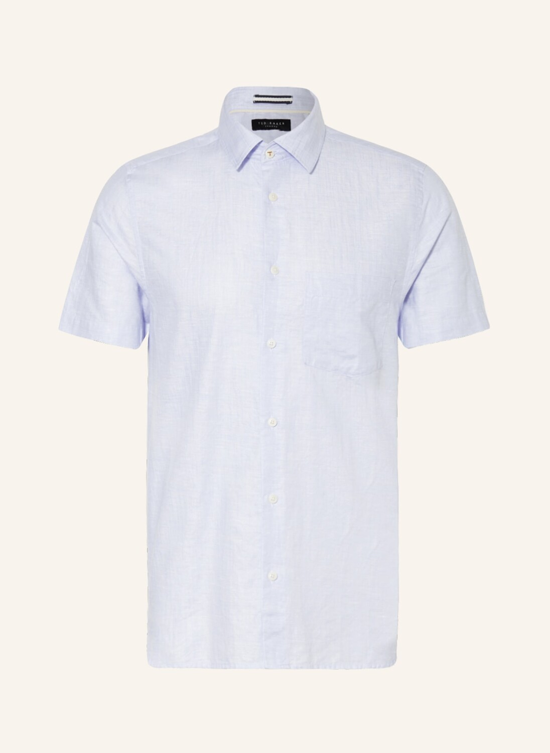 

Рубашка TED BAKER Kurzarm-KINGFRD Regular Fit mit Leinen, светло-синий