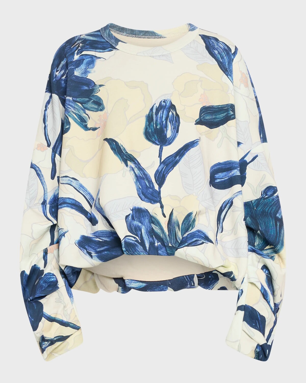 

Свитер Hannett с воздушным шаром и круглым вырезом с цветочным принтом Dries Van Noten, синий