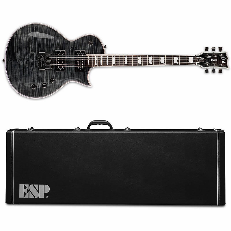 Электрогитара ESP LTD EC-1000 ET FM See-Thru Black STBLK Evertune Guitar + ESP Hardshell Case EC1000