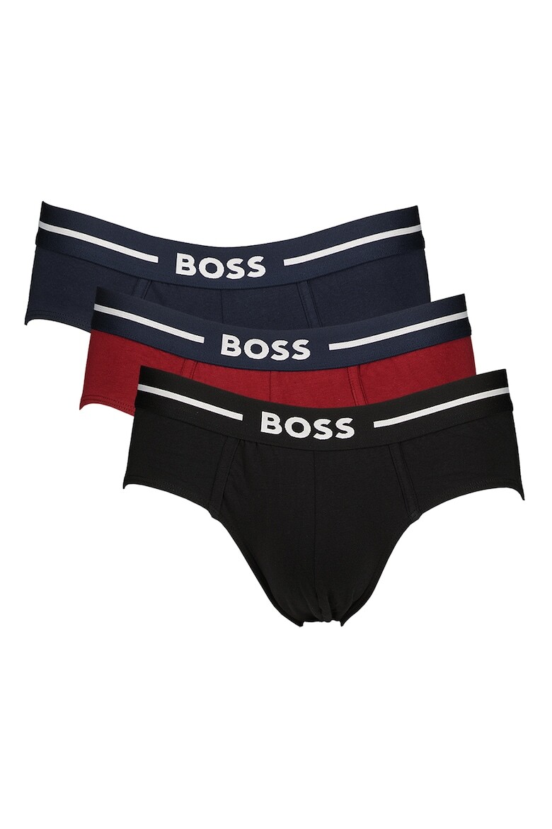 

Трусы с логотипом, 3 пары Boss, бургундия
