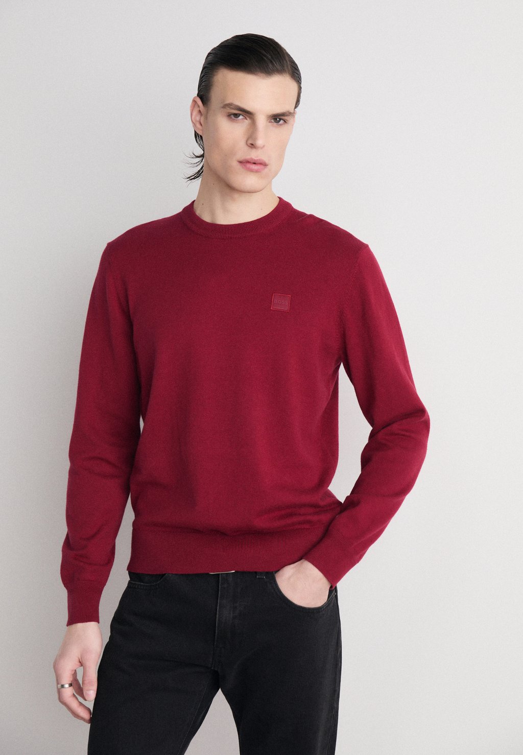 Вязаный свитер KANOVANO BOSS, цвет open red