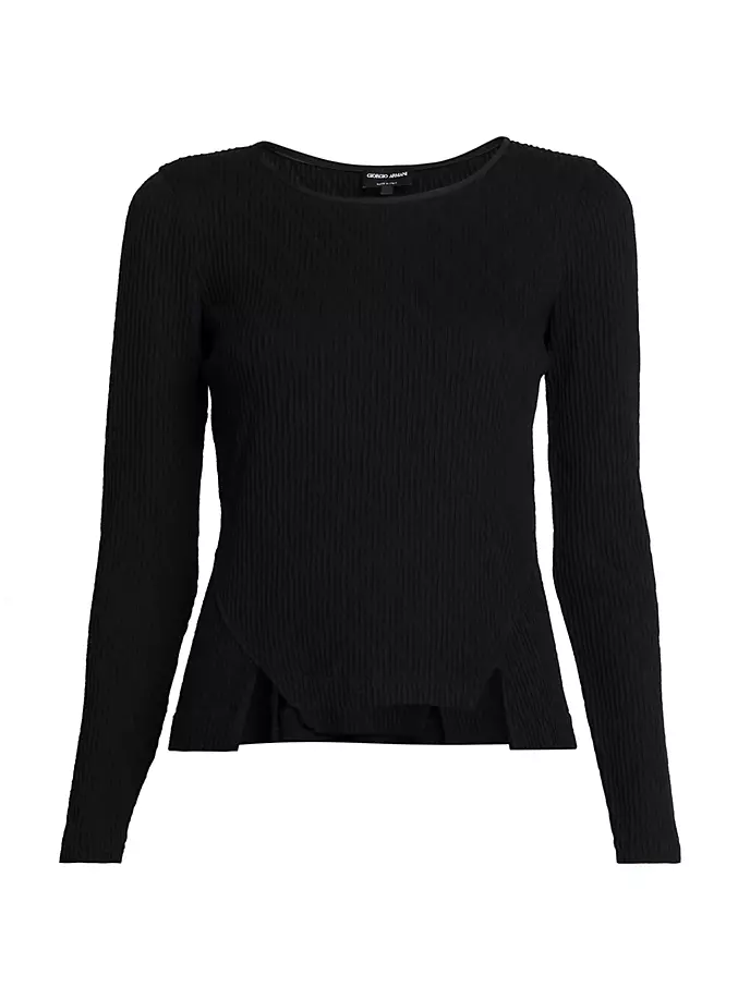 

Топ с вентилируемым краем Giorgio Armani, черный