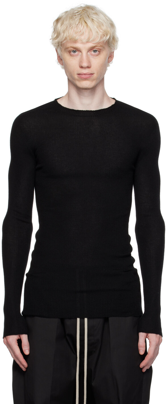 

Черный свитер в рубчик Rick Owens