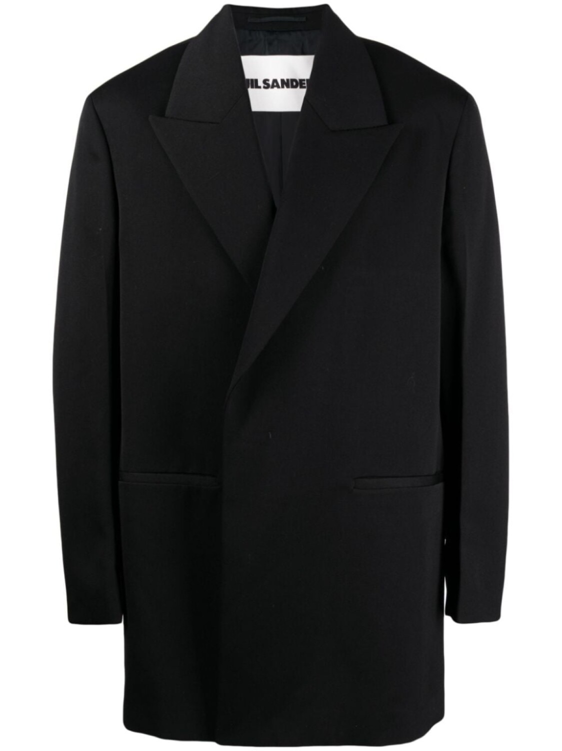 

Двубортный шерстяной пиджак Jil Sander, черный