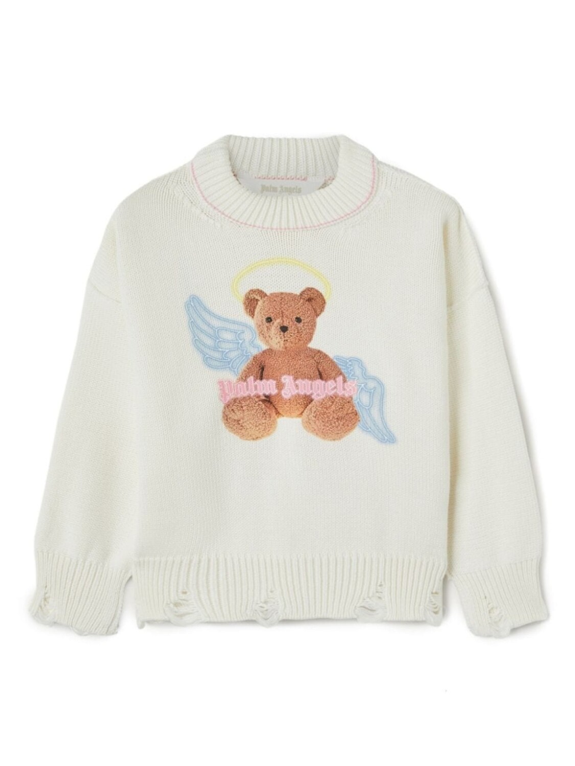 

Palm Angels Kids толстовка Bear Angel, белый