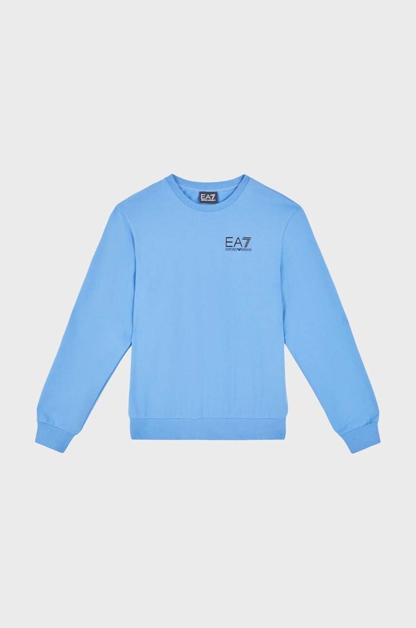

Хлопковая толстовка EA7 Emporio Armani для мальчиков/девочек, синий