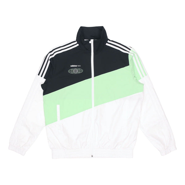 цена Куртка adidas neo Colorblock Zipper Stand Collar Sports Jacket Black Green Colorblock, черный