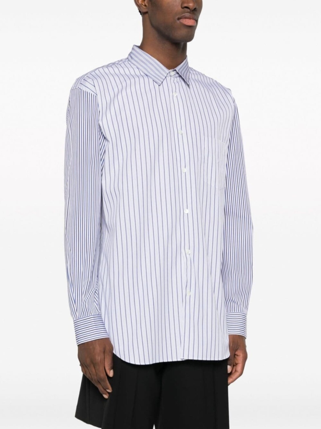 

Comme Des Garçons Shirt полосатая рубашка с длинными рукавами, белый