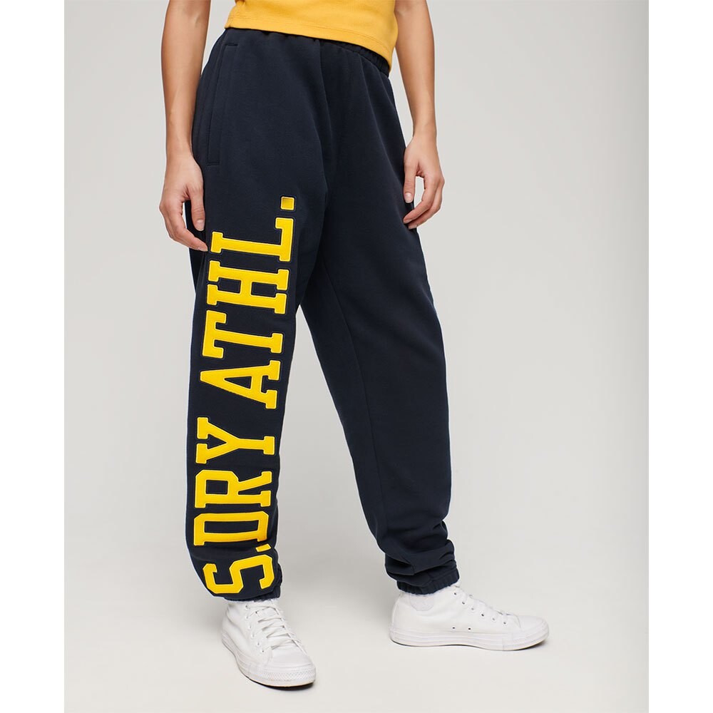 

Брюки Superdry College Logo Boyfriend Tracksuit, черный