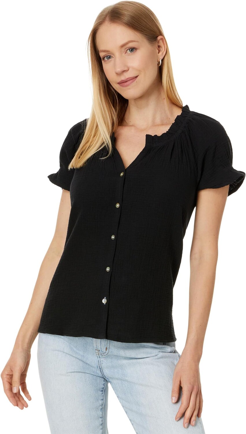 

Топ Tommy Bahama Coral Isle Short Sleeve Top, черный
