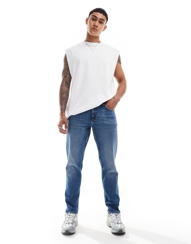 

Синие зауженные джинсы ASOS DESIGN