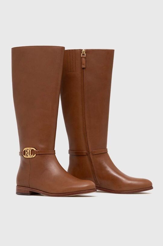 

Кожаные ботинки Bridgette Lauren Ralph Lauren, коричневый