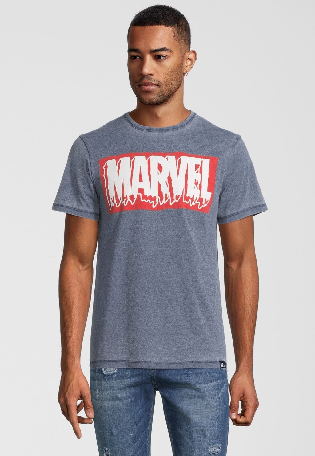 

Футболка с принтом MARVEL SLIME LOGO VINTAGE Re:Covered, цвет blau