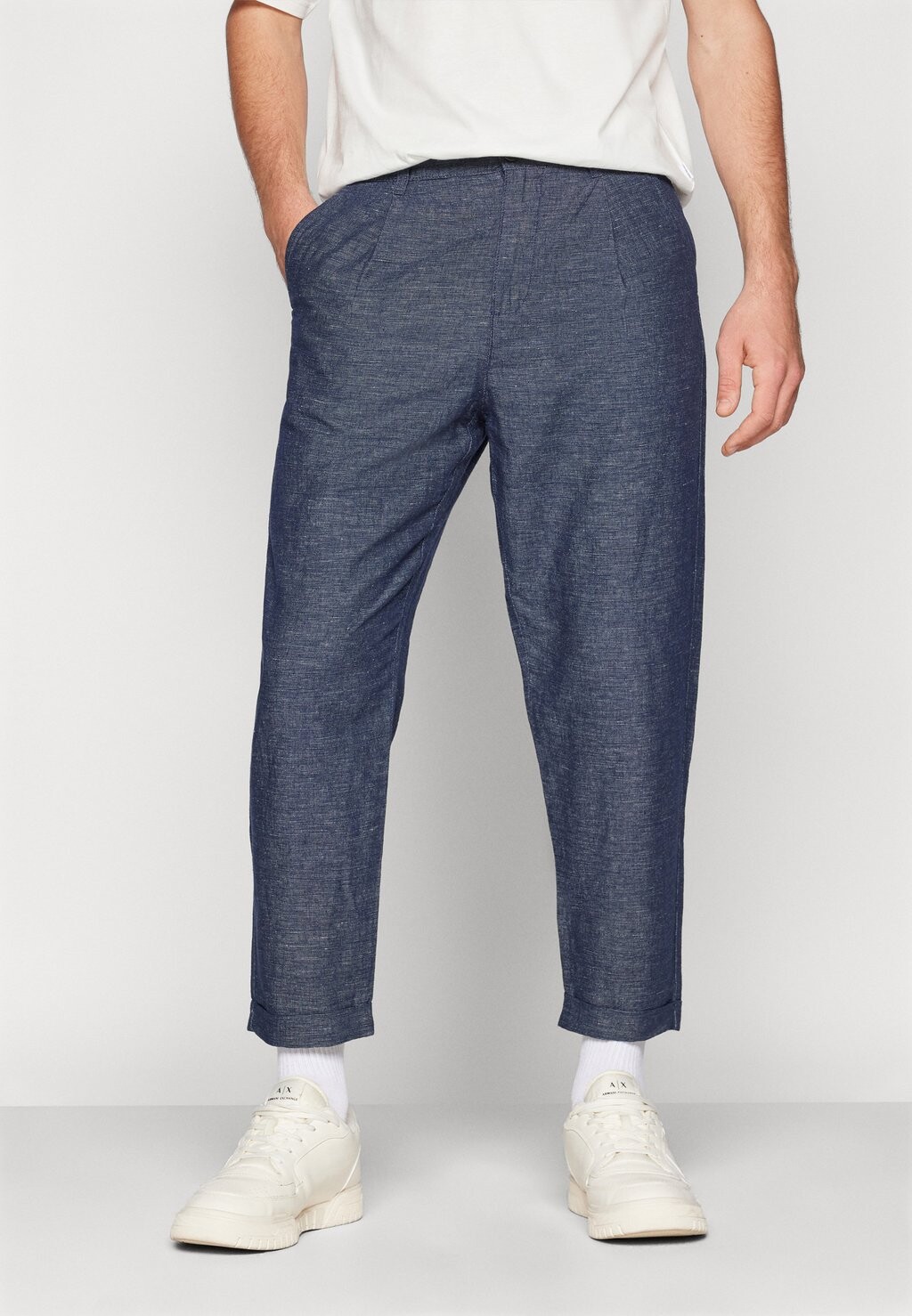 

Брюки SLH180-RELAXED CROP RON PANT Selected Homme, цвет navy blazer/cloud dancer