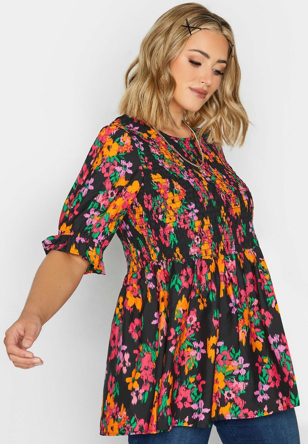 

Блузка FLORAL PRINT Yours Clothing, черный