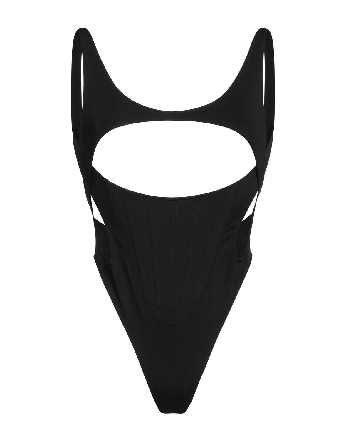 

Цельный купальник Mugler, черный