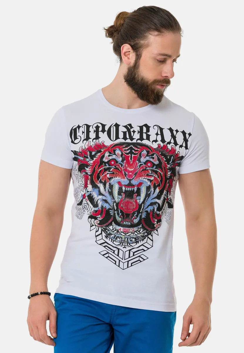 

Футболка Cipo & Baxx в классном дизайне, белый