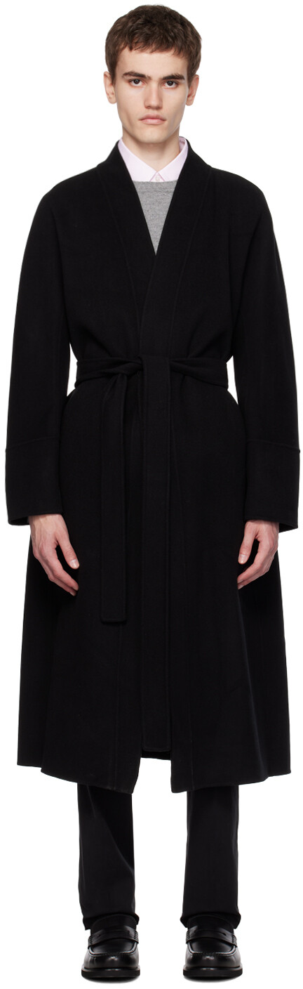 

Черное пальто из каллы Max Mara, Черный