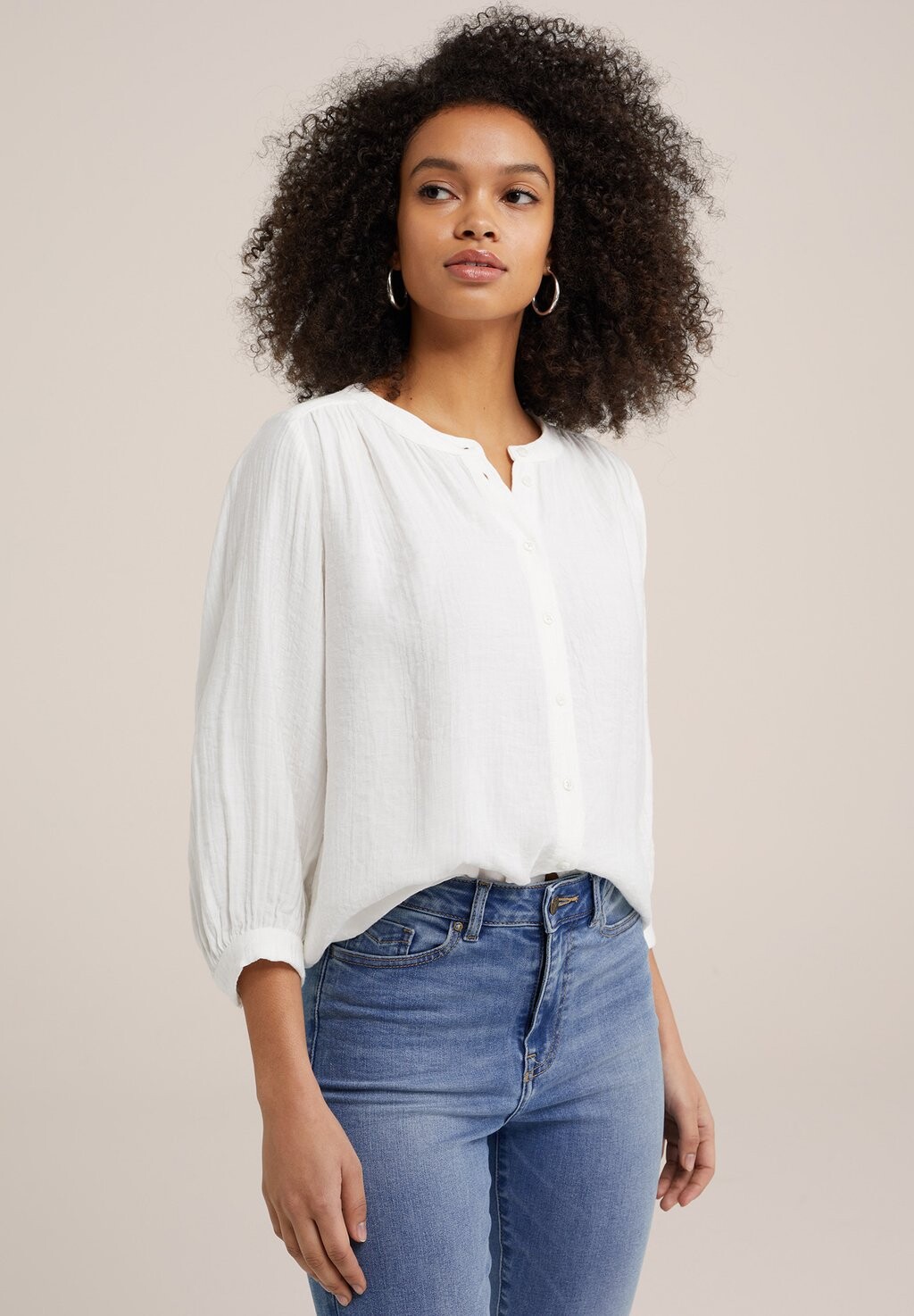 

Блузка-рубашка WE Fashion, цвет white