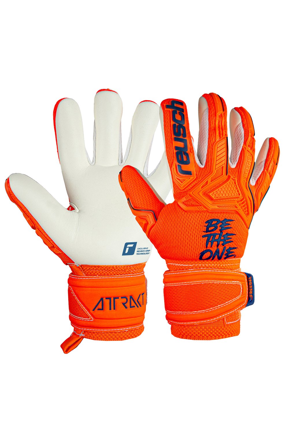 Вратарские перчатки Reusch, шокирующий оранжевый синий перчатки вратарские adidas детские pred gl trn j синий