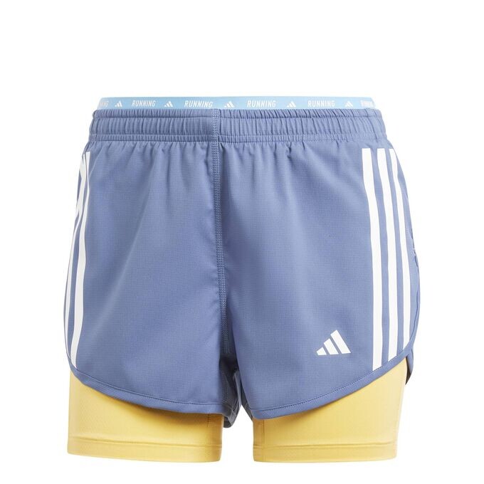 

Шорты для бега 3 полоски 2 в 1 Adidas Performance, синий