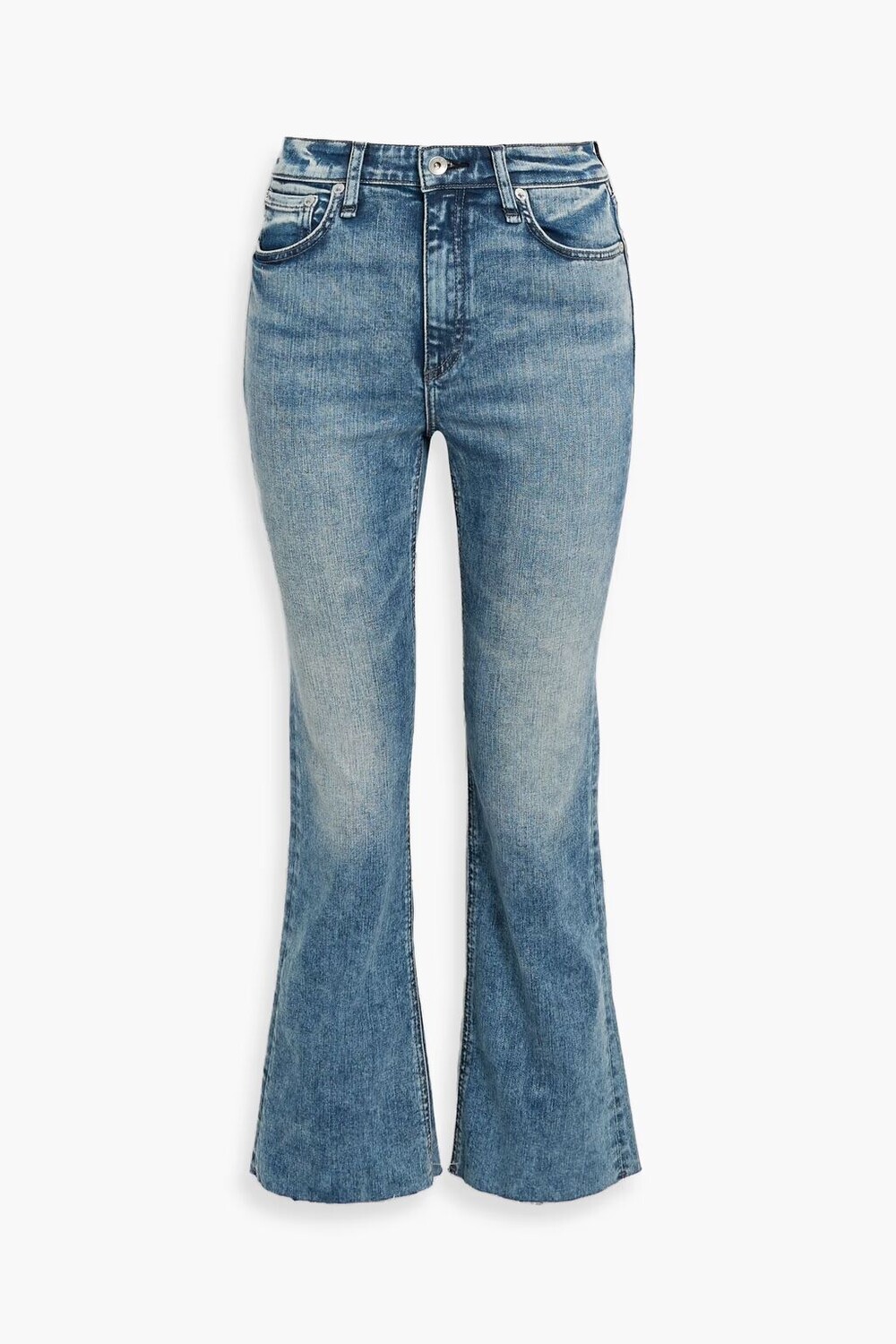 

Расклешенные джинсы Nina с высокой посадкой Rag & Bone, средний деним