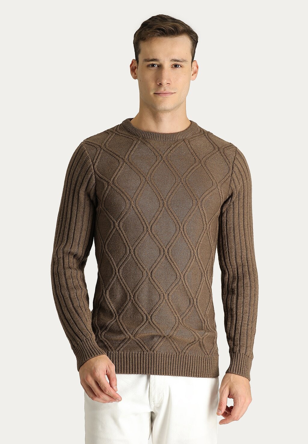 

Вязаный свитер RUNDHALSAUSSCHNITT REGULAR FIT Kigili, цвет medium brown