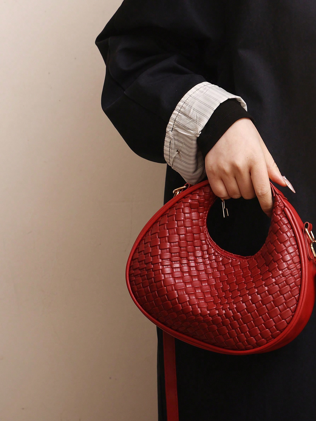 Европейская и американская модная женская универсальная повседневная сумка из искусственной кожи с регулируемым ремнем, красный