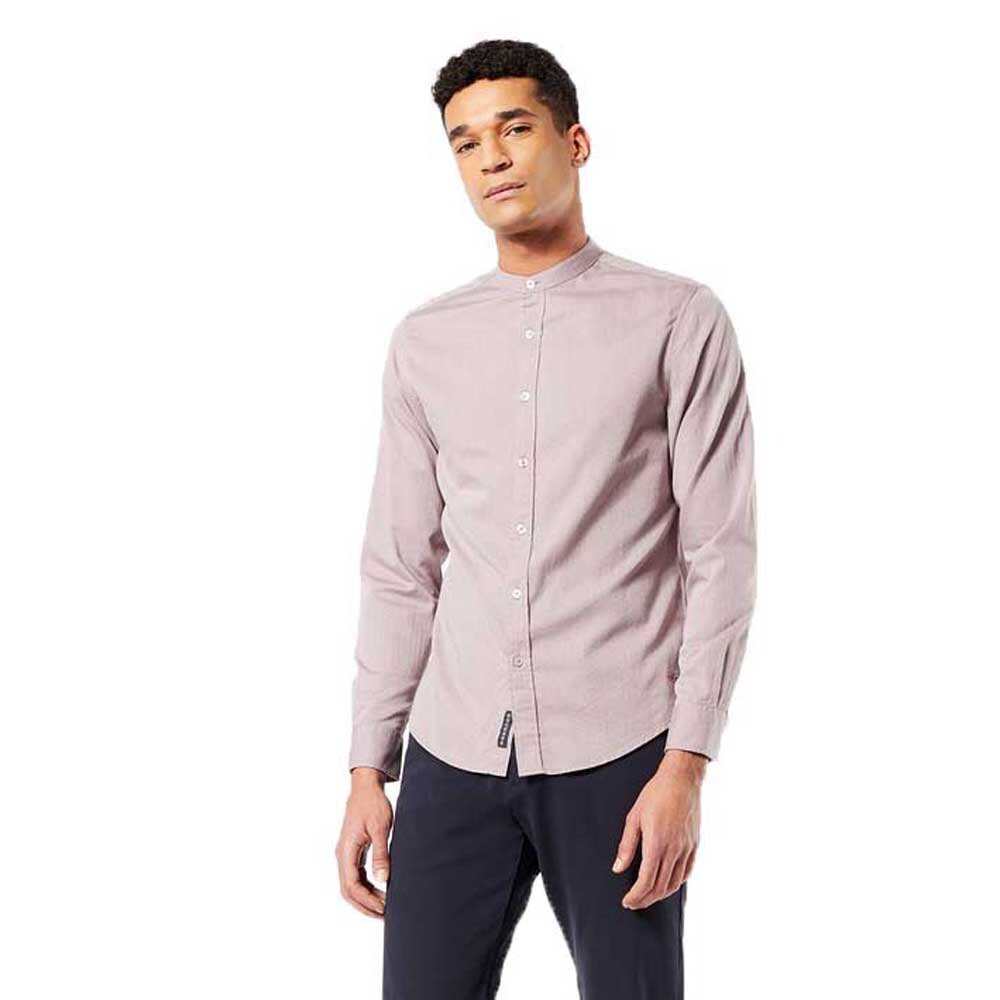 

Рубашка с длинным рукавом Dockers Slim Band Collar, серый