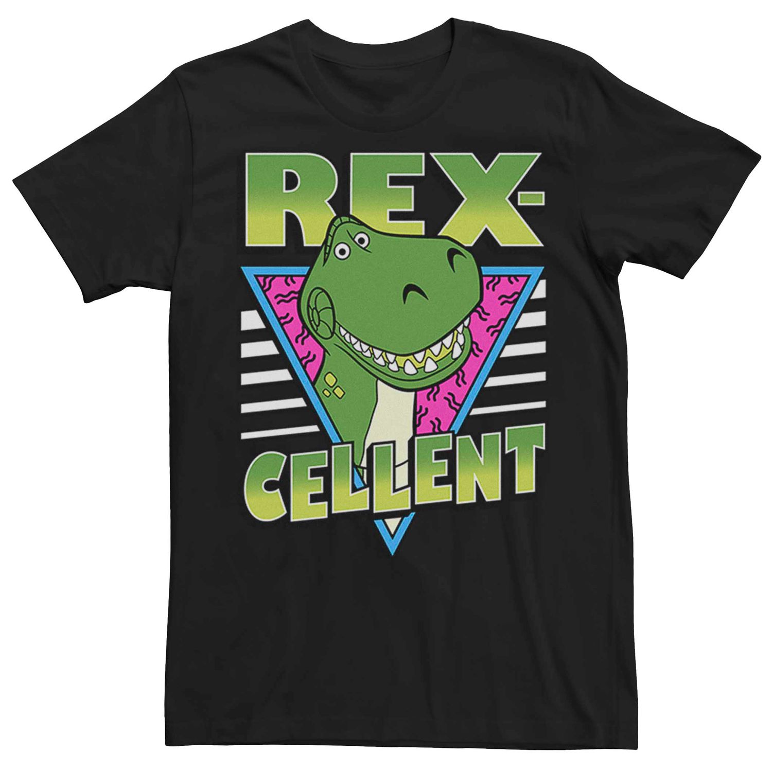 мужская футболка disney pixar toy story rex face licensed character Мужская футболка в стиле ретро Disney Pixar Toy Story Rex-Cellent Licensed Character