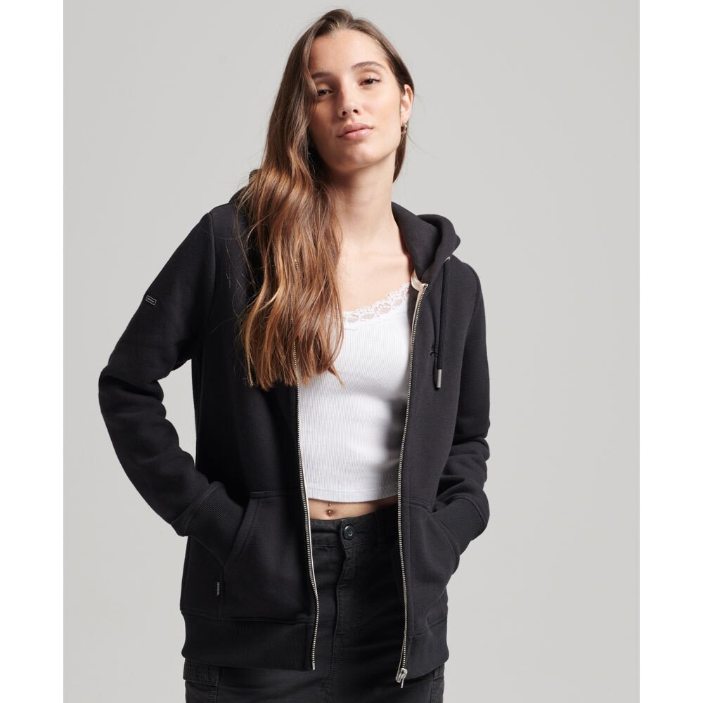 

Толстовка Superdry Vintage Logo Emb Full Zip, черный