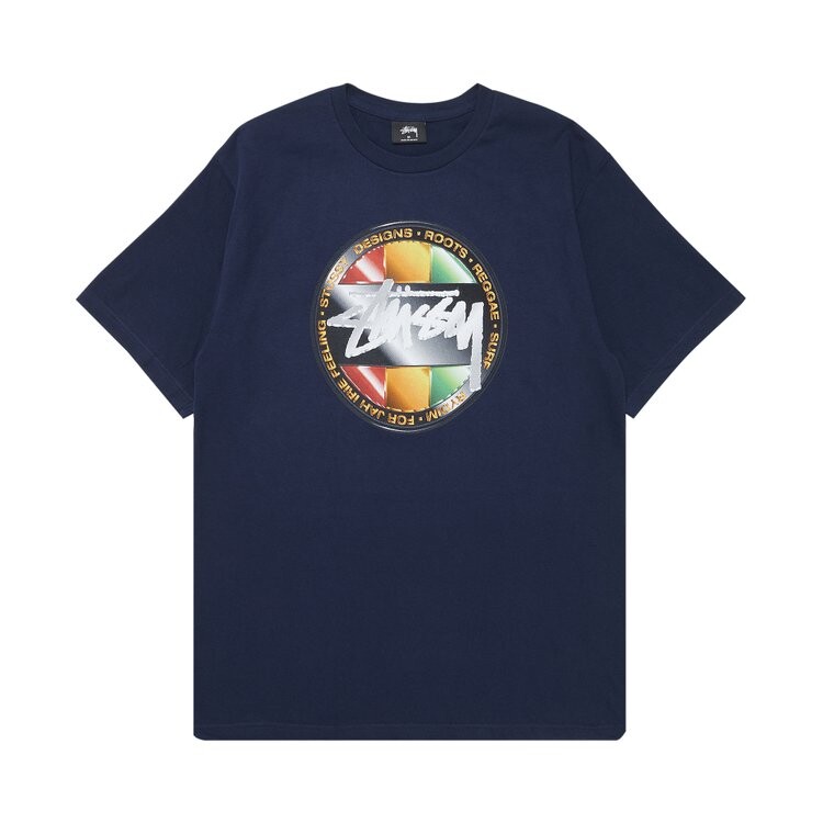 Футболка Stussy Chrome Dot 'Navy', синий