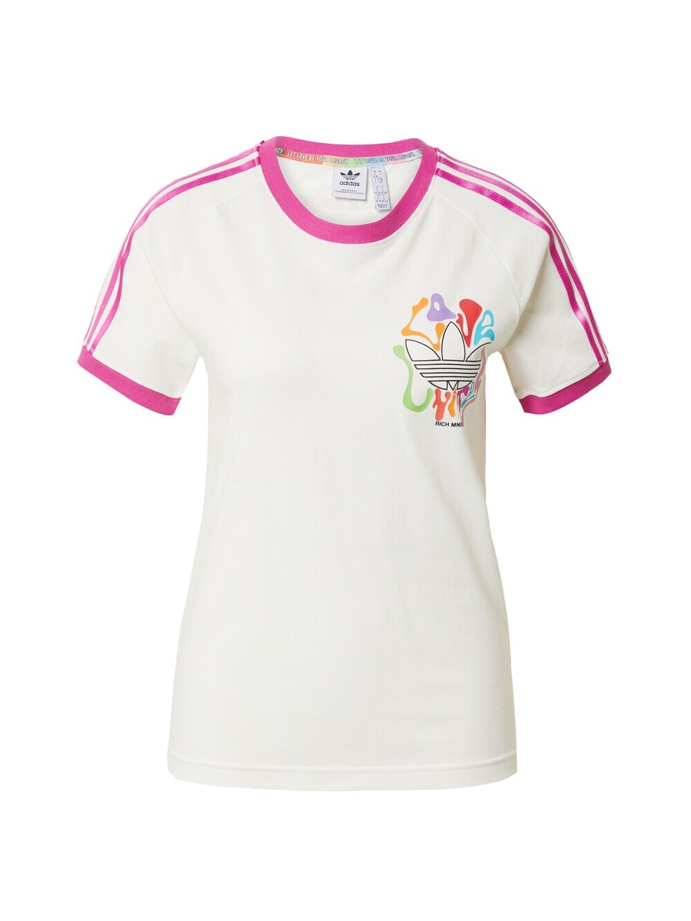 

Футболка Adidas Pride Rm 3-Stripes, белый