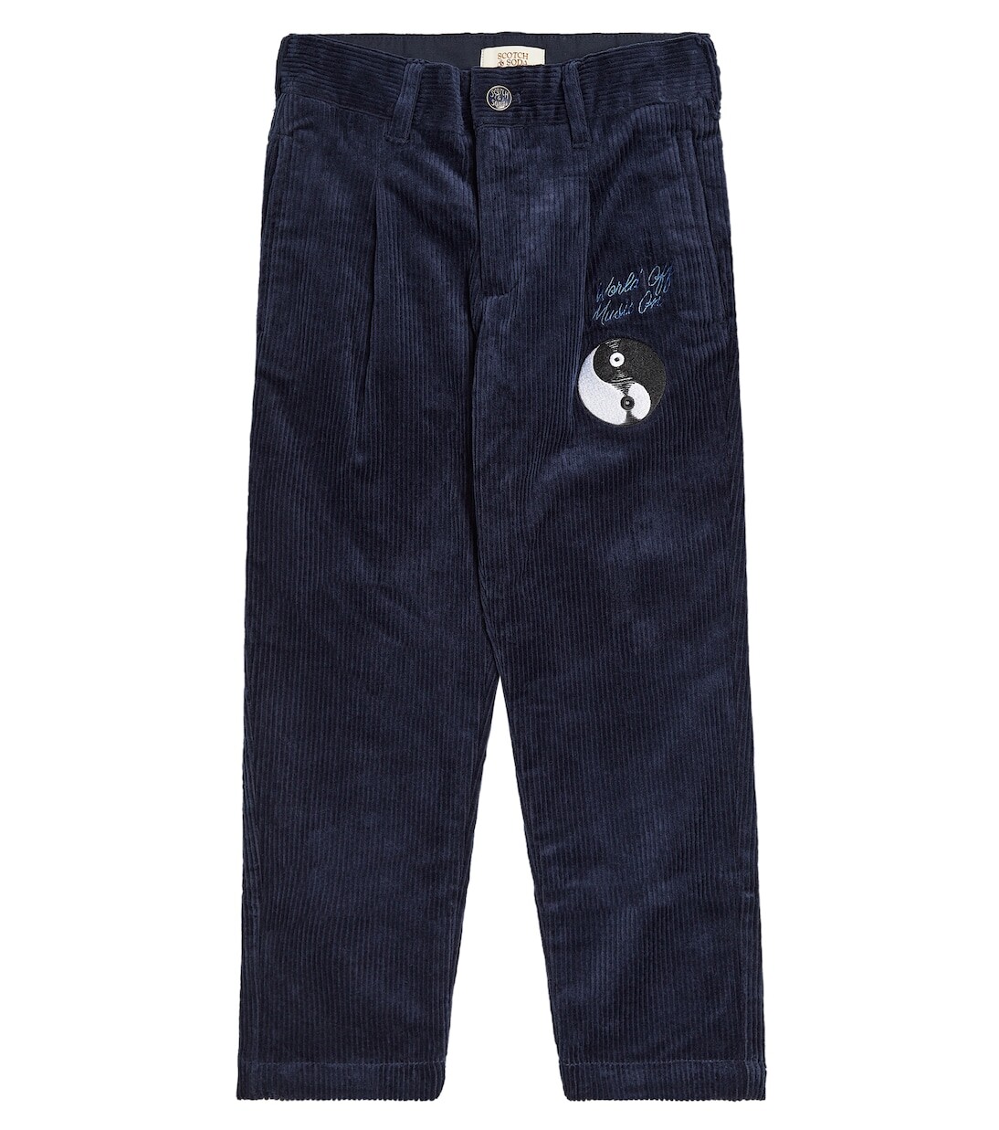 

Вельветовые брюки из смесового хлопка Scotch & Soda Kids, синий