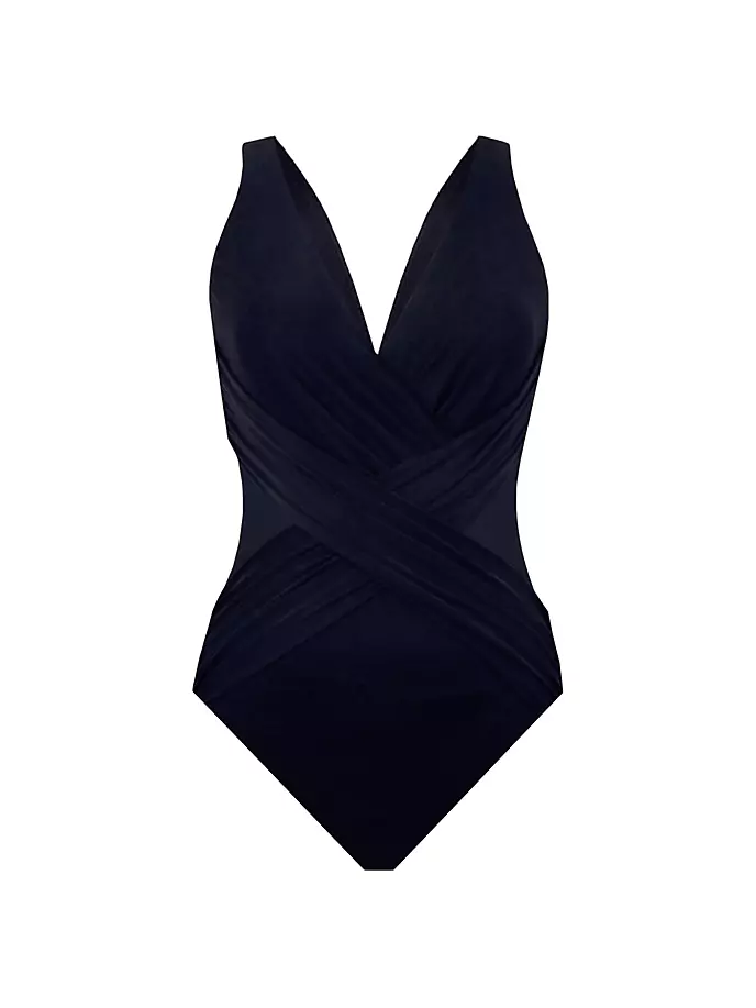 Цельный купальник Illusionists через плечо Miraclesuit Swim, черный цена и фото