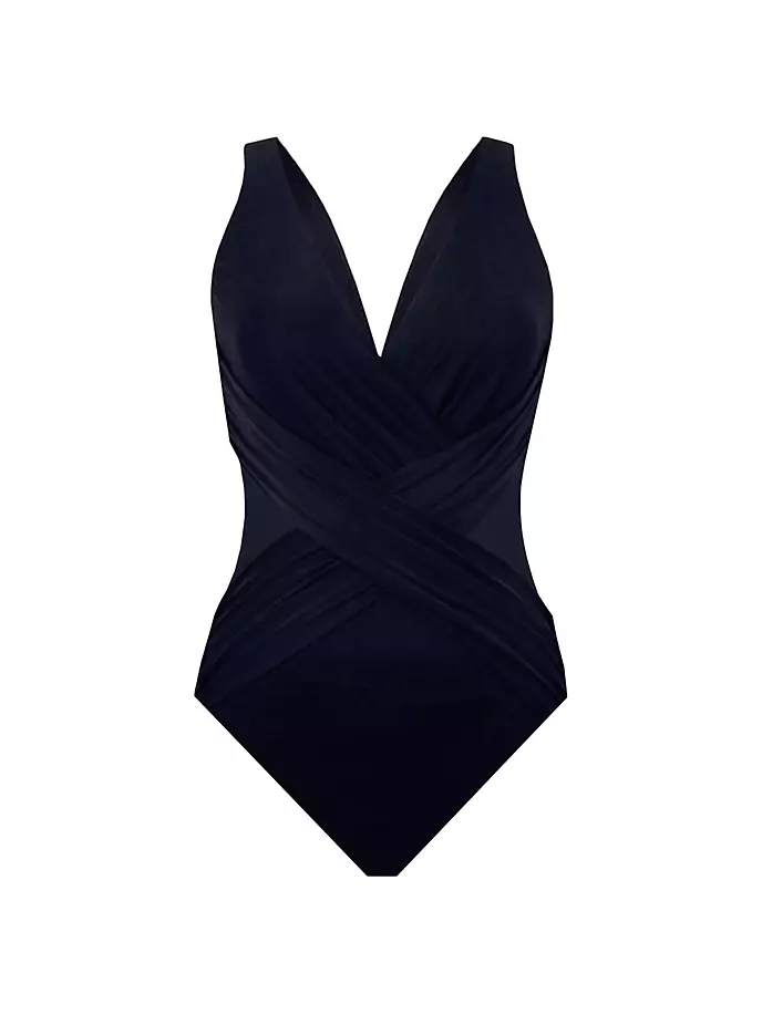 

Цельный купальник Illusionists через плечо Miraclesuit Swim, черный