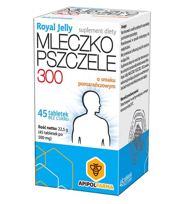 Препарат, поддерживающий нервную систему Royal Jelly млeczko Pszczele 300, 45 шт цена и фото