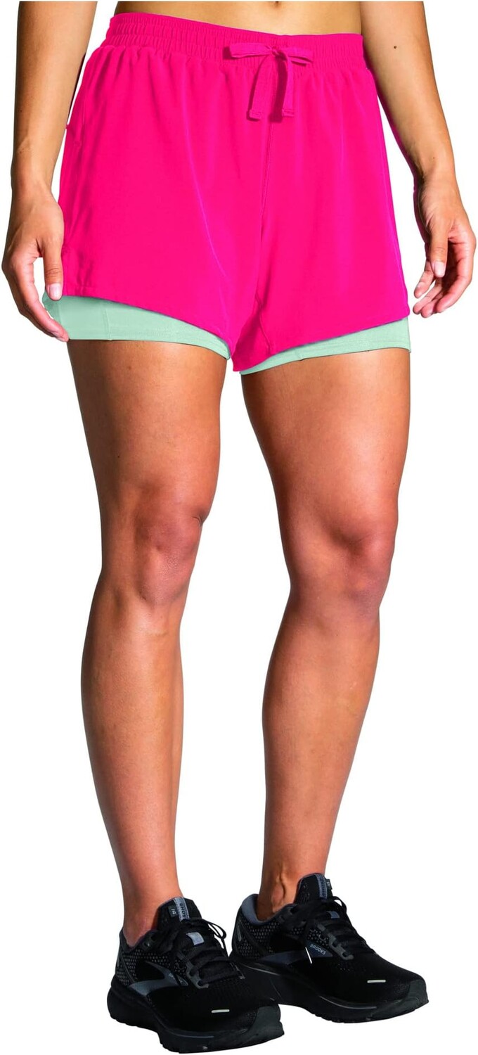 

Шорты 2-в-1 Moment 5 дюймов Brooks, цвет Hyper Pink/Cool Mint