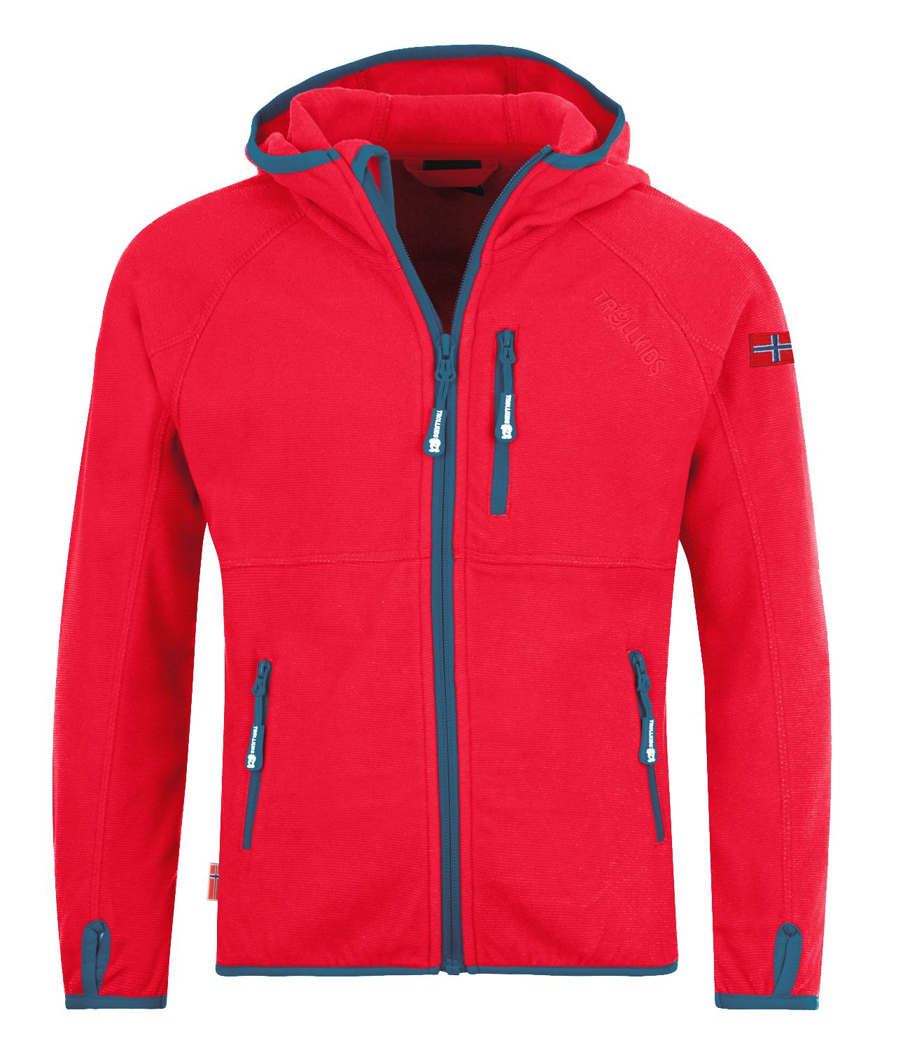 Флисовая куртка Trollkids Fleece Jacke Sandefjord, красный