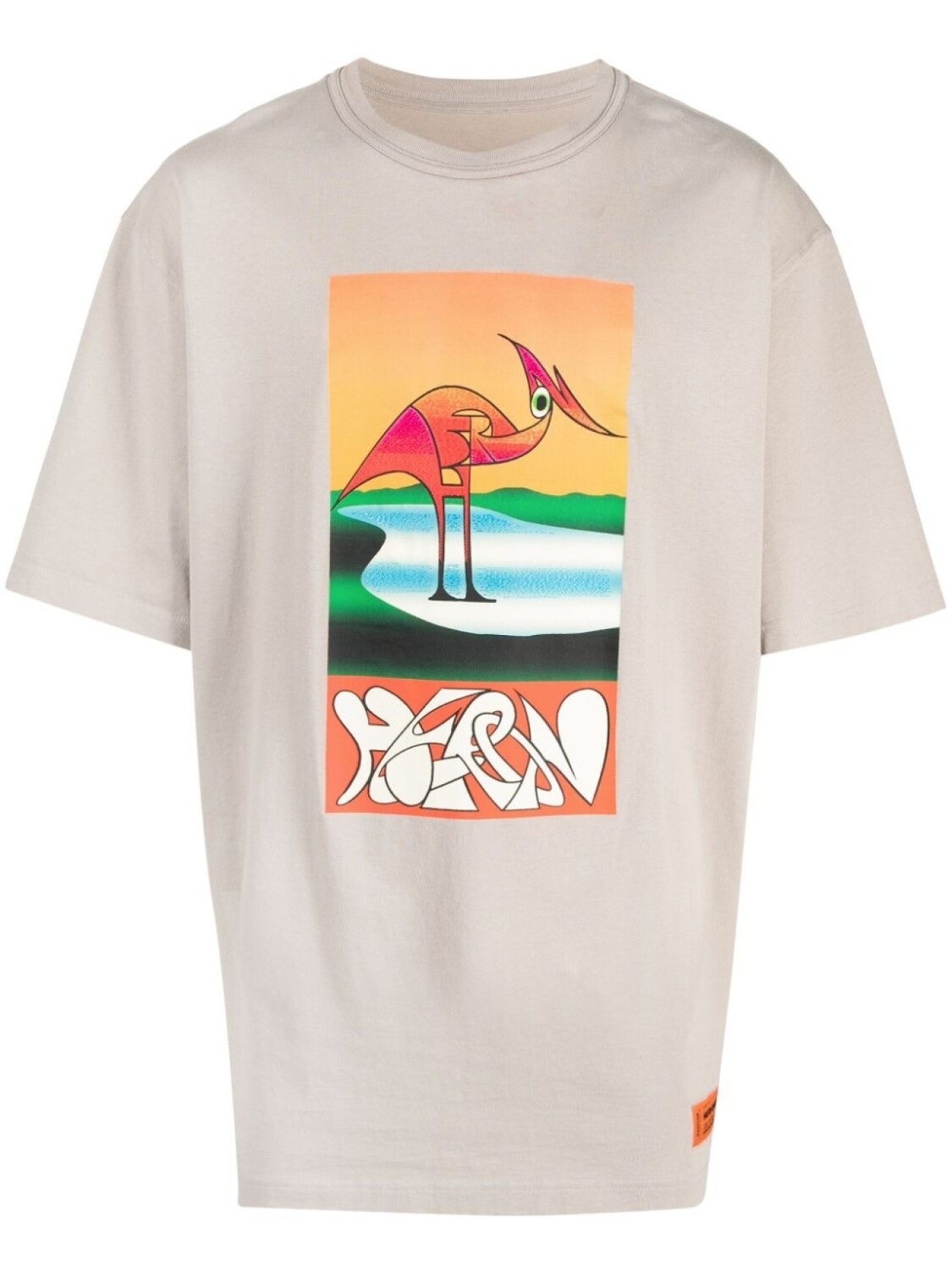 

Heron Preston футболка с абстрактным принтом, серый