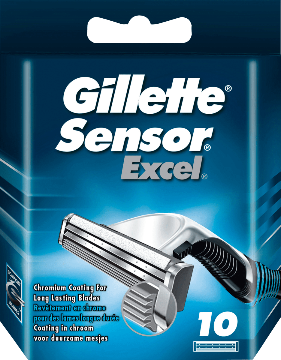 цена Лезвия для бритвы Sensor Excel 10 шт. Gillette