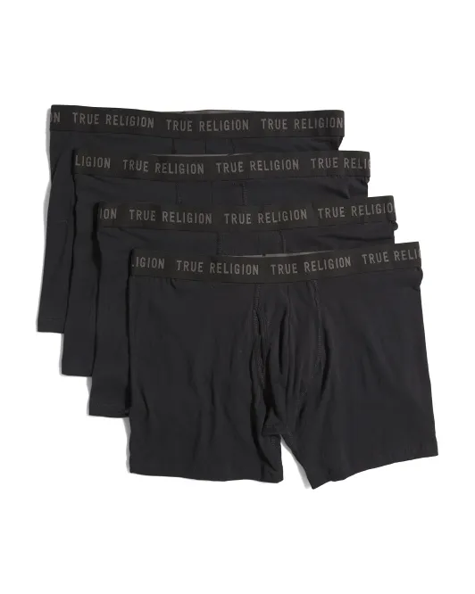 

4 шт. трусы-боксеры True Religion, черный